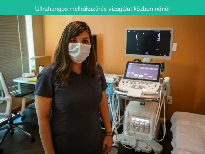 Ultrahangos mellrákszűrés vizsgálat közben nőnél